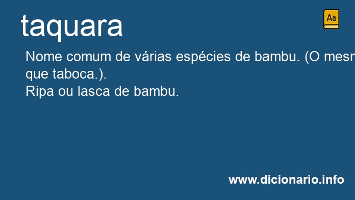 Significado de taquaras