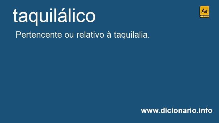 Significado de taquillica