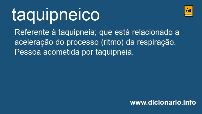 Significado de taquipneico