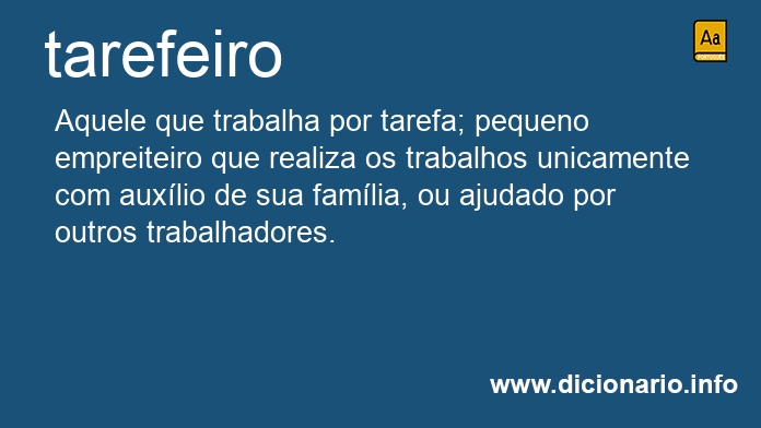 Significado de tarefeiro