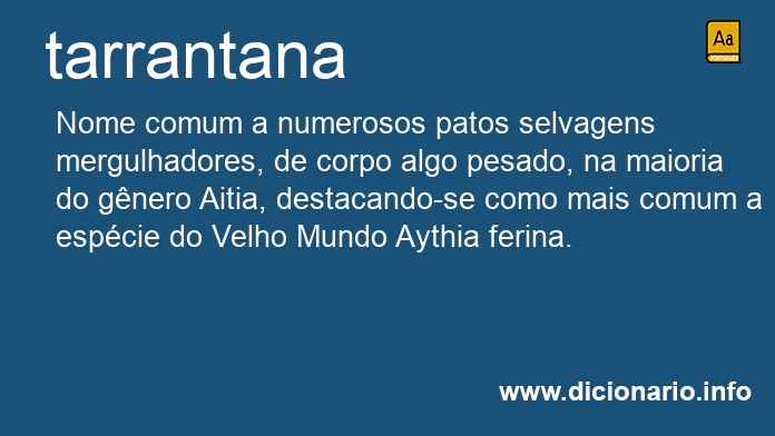 Significado de tarrantana