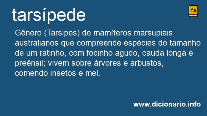 Significado de tarspede