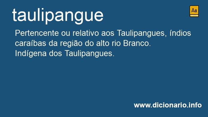 Significado de taulipangue