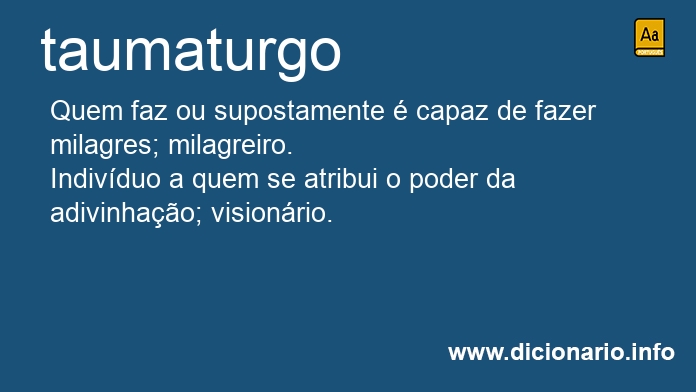 Significado de taumaturga