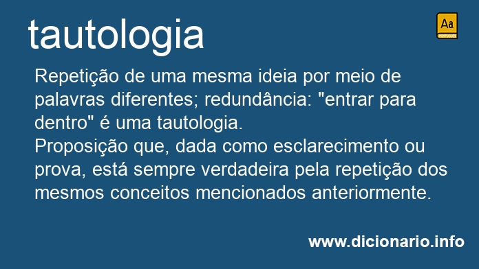 Significado de tautologia