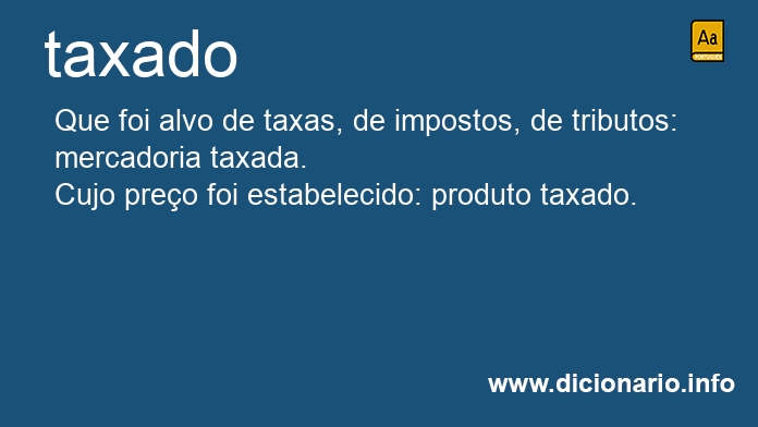 Significado de taxado