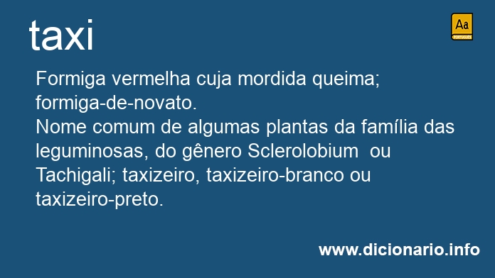 Significado de taxi