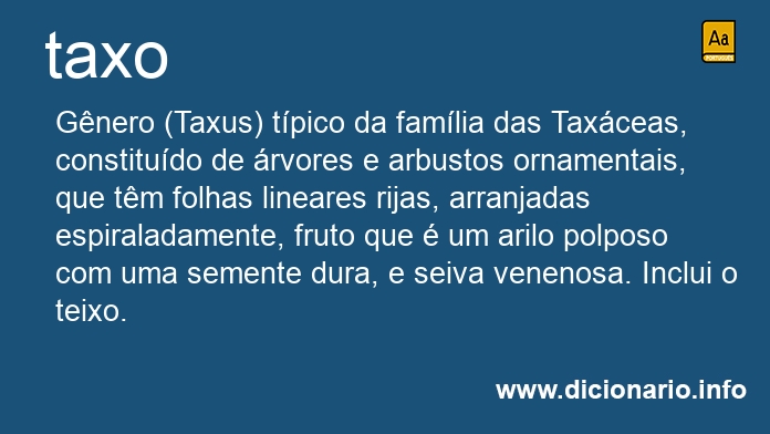 Significado de taxo
