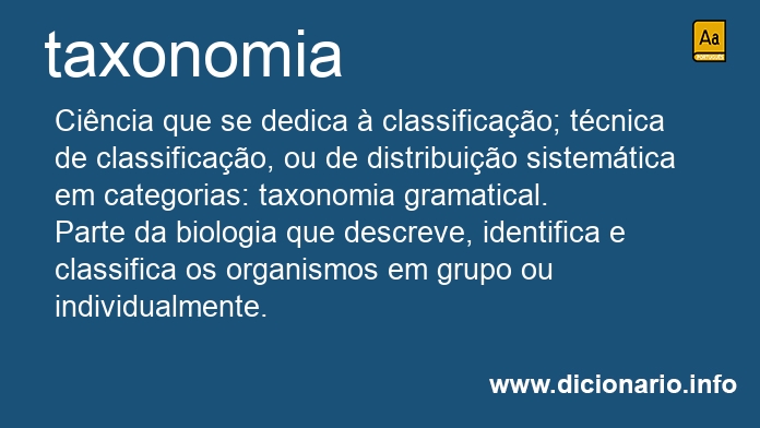 Significado de taxonomia