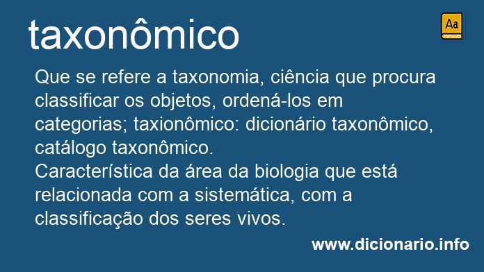 Significado de taxonmico