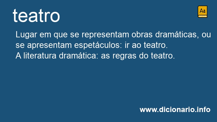 Significado de teatro