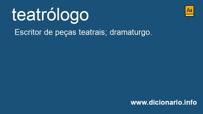 Significado de teatrlogo