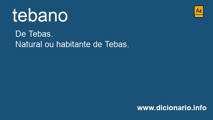 Significado de tebanos