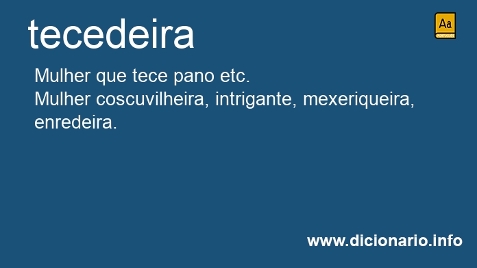 Significado de tecedeira