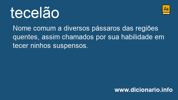 Significado de tecelo