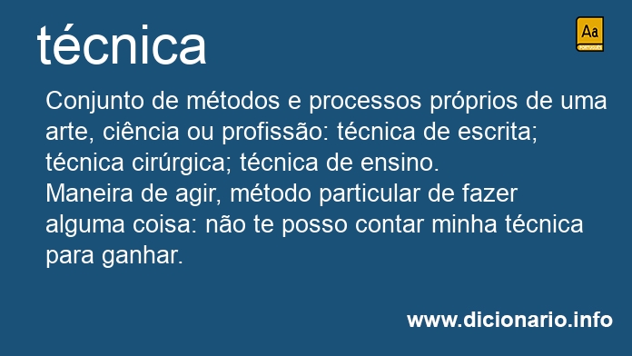 Significado de tcnica