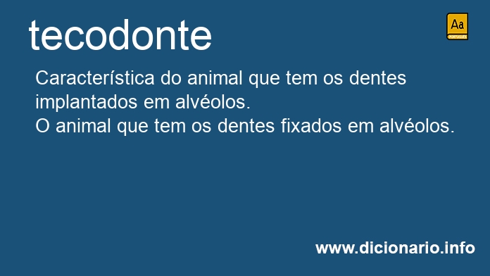 Significado de tecodonte