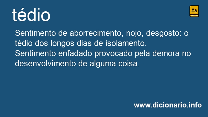 Significado de tdia