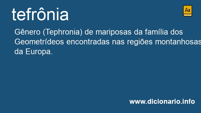 Significado de tefrnia