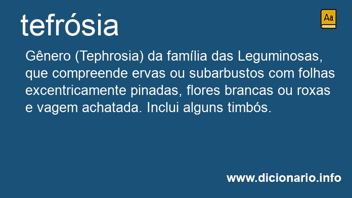 Significado de tefrsia