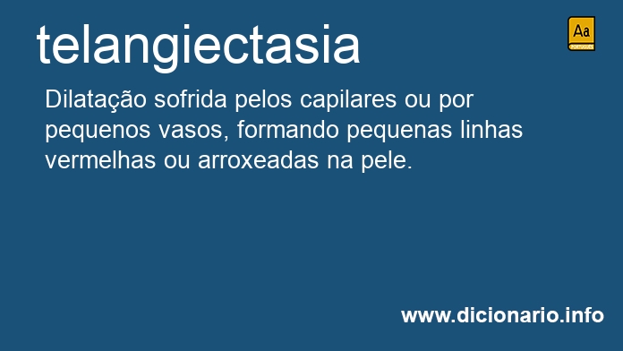 Significado de telangiectasia