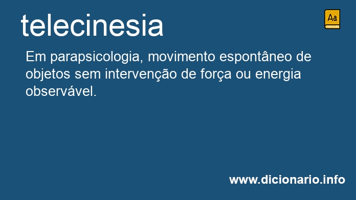 Significado de telecinesia