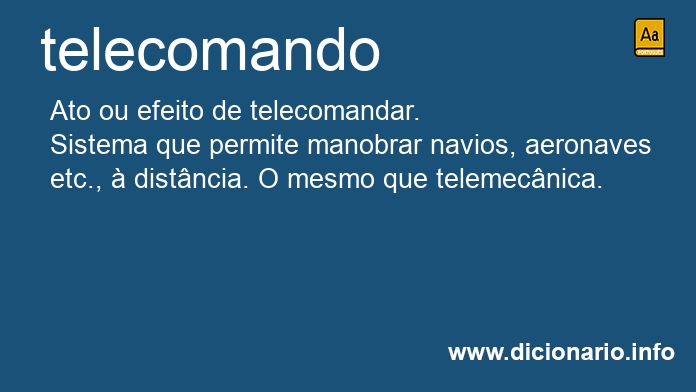 Significado de telecomando