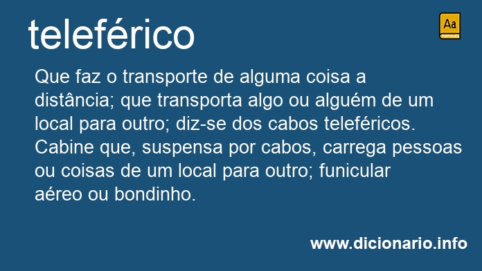 Significado de telefrico