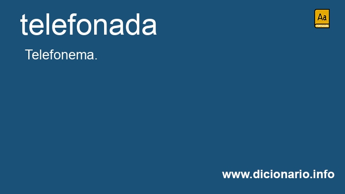 Significado de telefonada