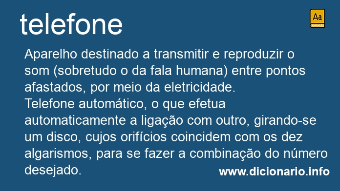 Significado de telefone