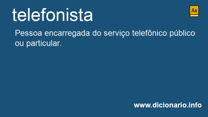 Significado de telefonista