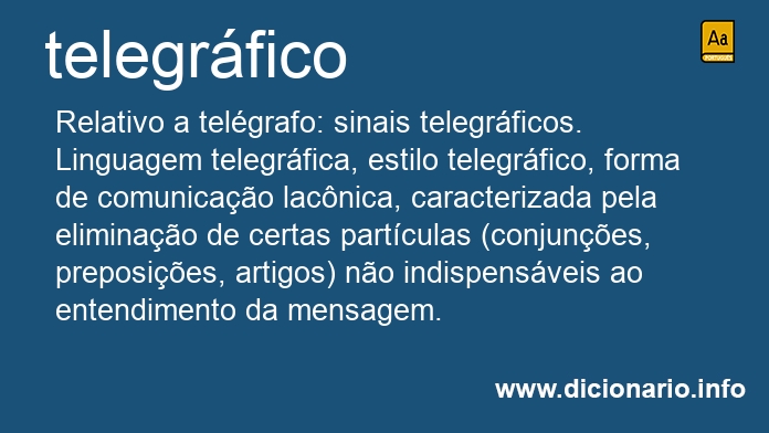 Significado de telegrfico