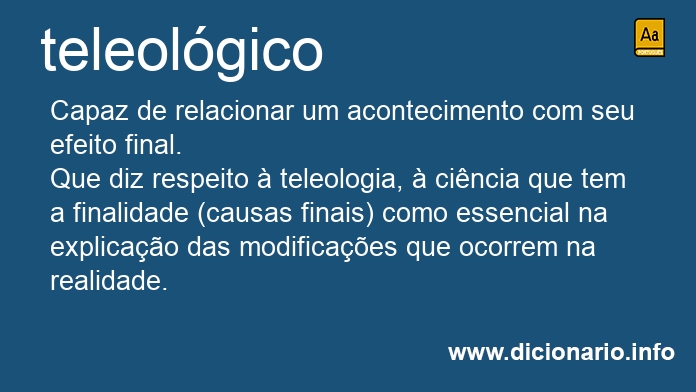 Significado de teleolgica