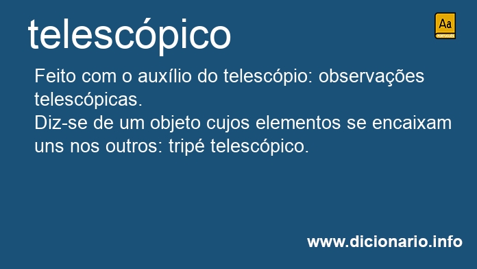 Significado de telescpico