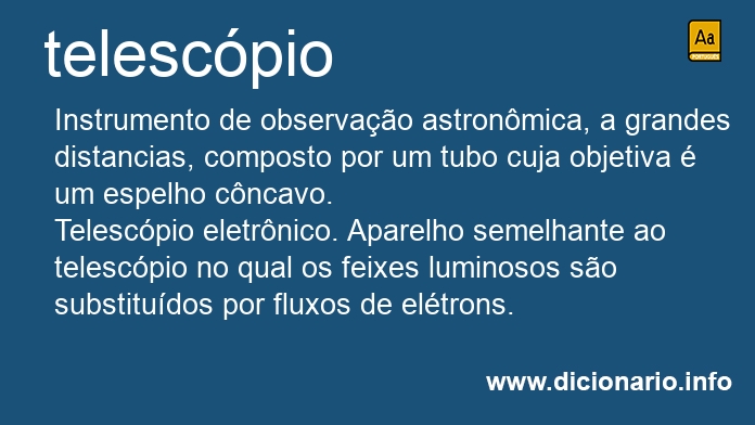 Significado de telescpio