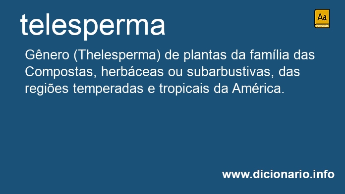 Significado de telesperma