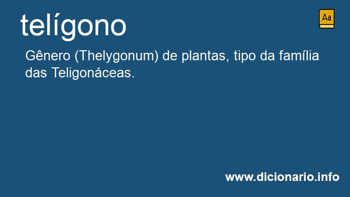 Significado de telgono