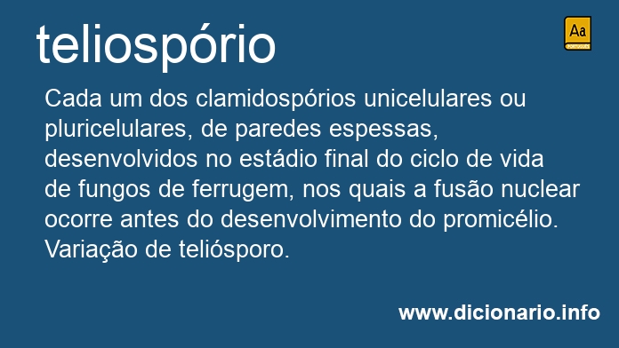 Significado de teliosprio