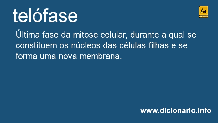 Significado de telfase