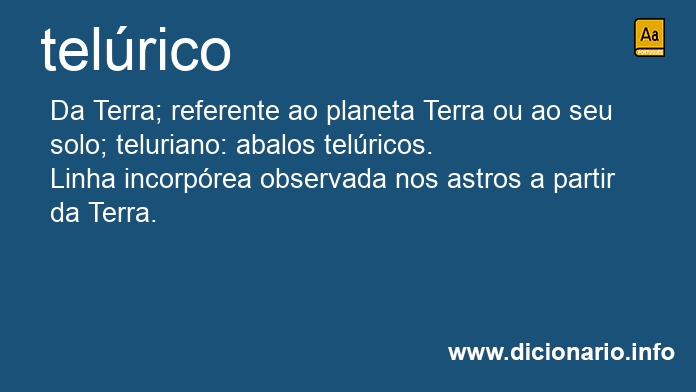 Significado de telricos