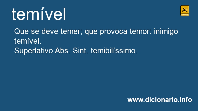 Significado de temvel