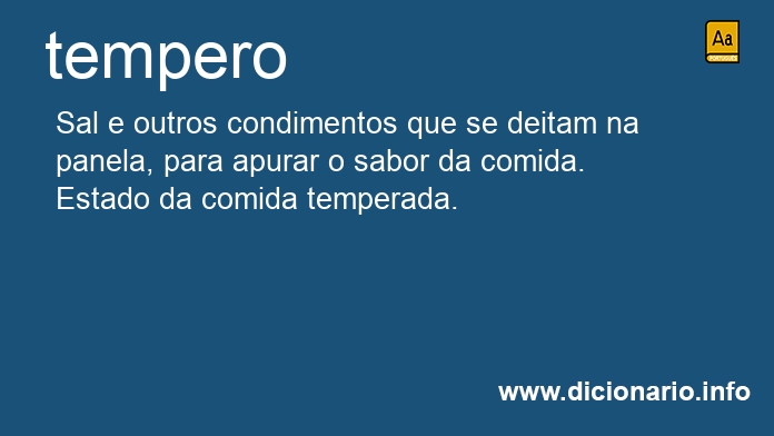 Significado de tempero