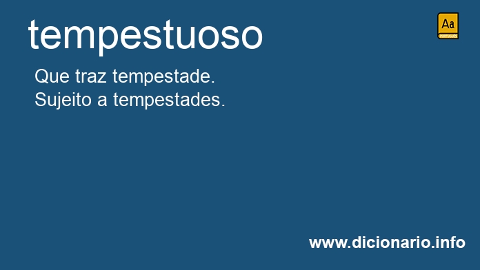 Significado de tempestuosos