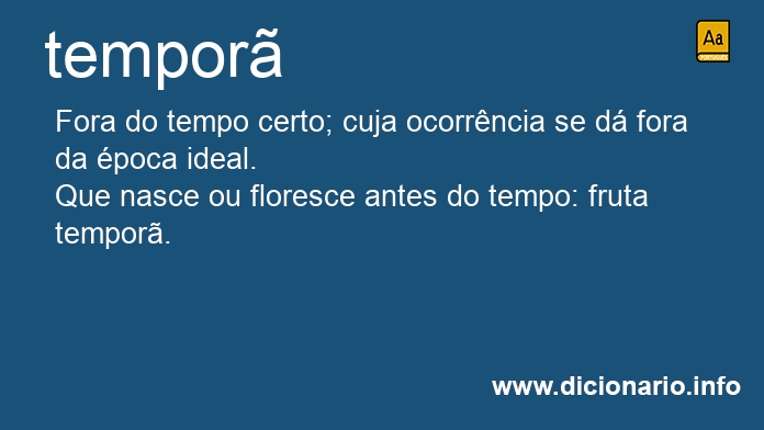 Significado de tempors