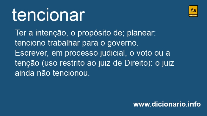 Significado de tencionar