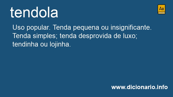 Significado de tendola