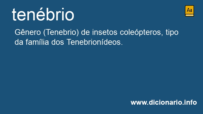 Significado de tenbrio