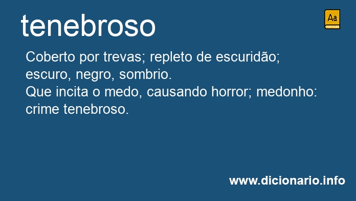 Significado de tenebrosa