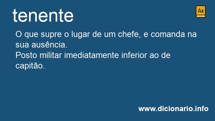 Significado de tenente