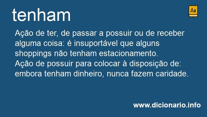 Significado de tenham